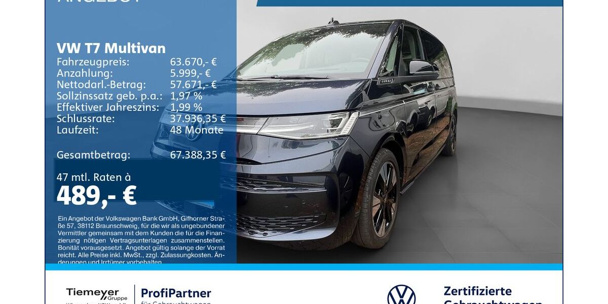 VW T7 Multivan 20.262 km 62.880 &euro; Recklinghausen 45663